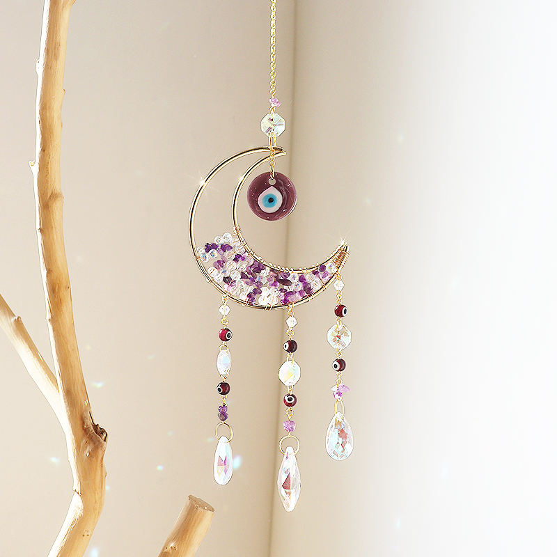 Evil Eye Suncatcher - Amethyst