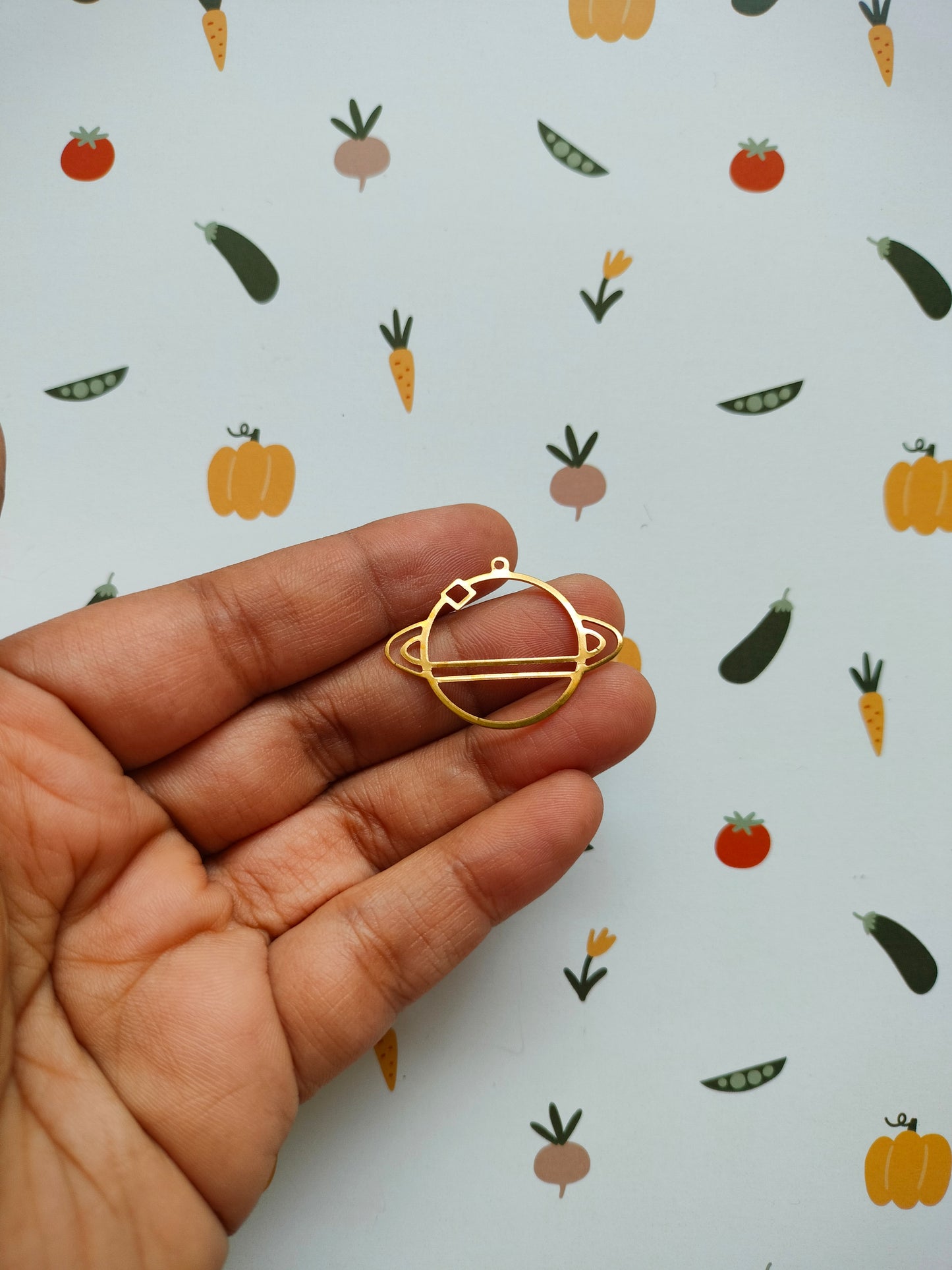 Solar planet Brass Charm