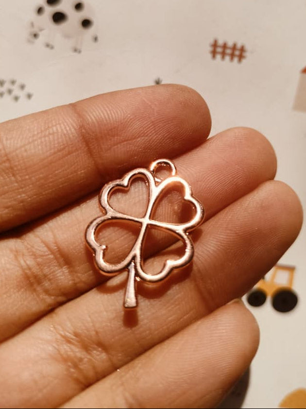 Clover Alloy Charm | Resin Jewelry Charm