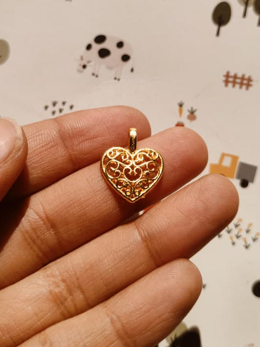Heart Pendant Charm | Resin Alloy Jewelry Making | 1PC