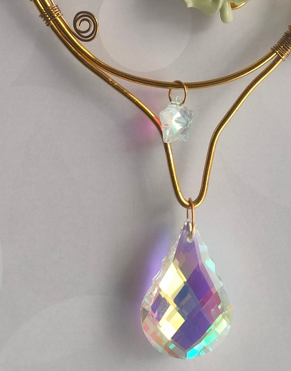 Teal and sea green suncatcher