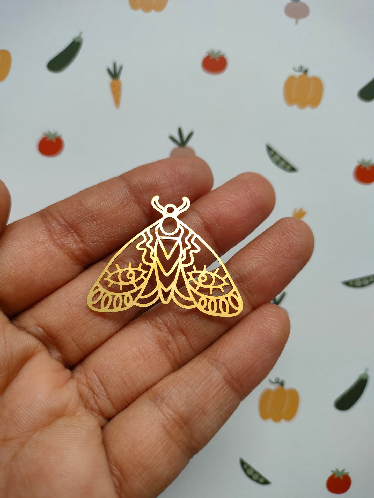 Charm Moth Brass