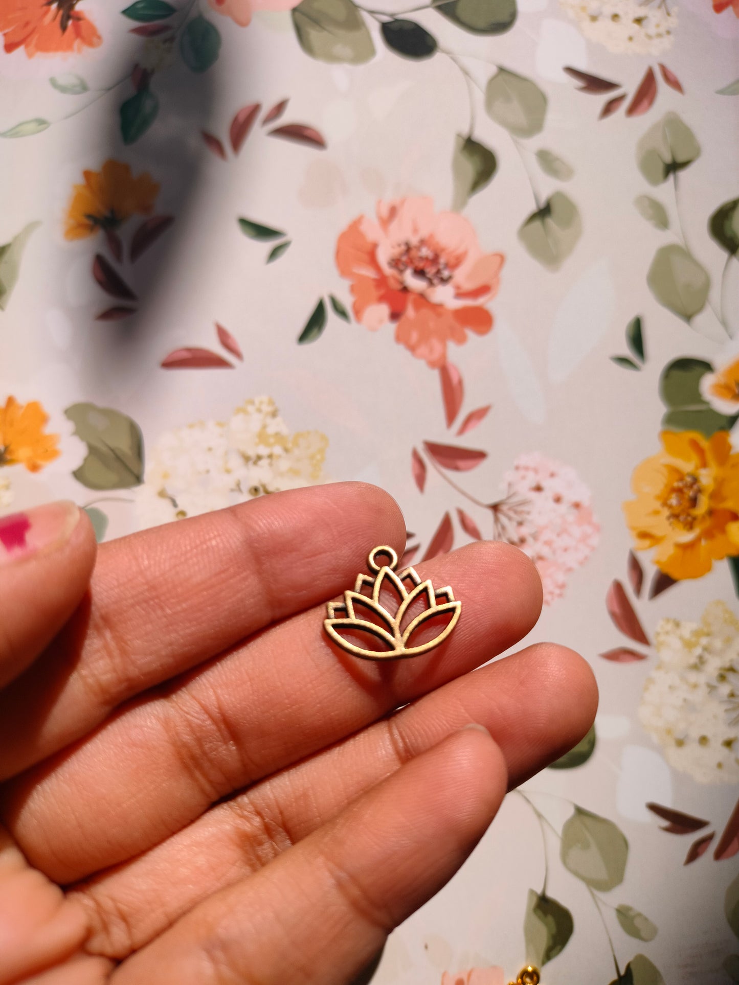 Lotus Pendant Bezel | 14*16 mm |Pendant | Resin Alloy Jewelry Making