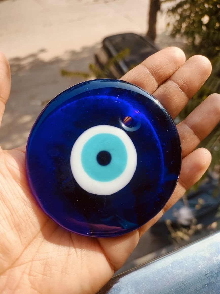 Evil eye Glass Pendant 2.75 Inches| 70 mm - 1PC