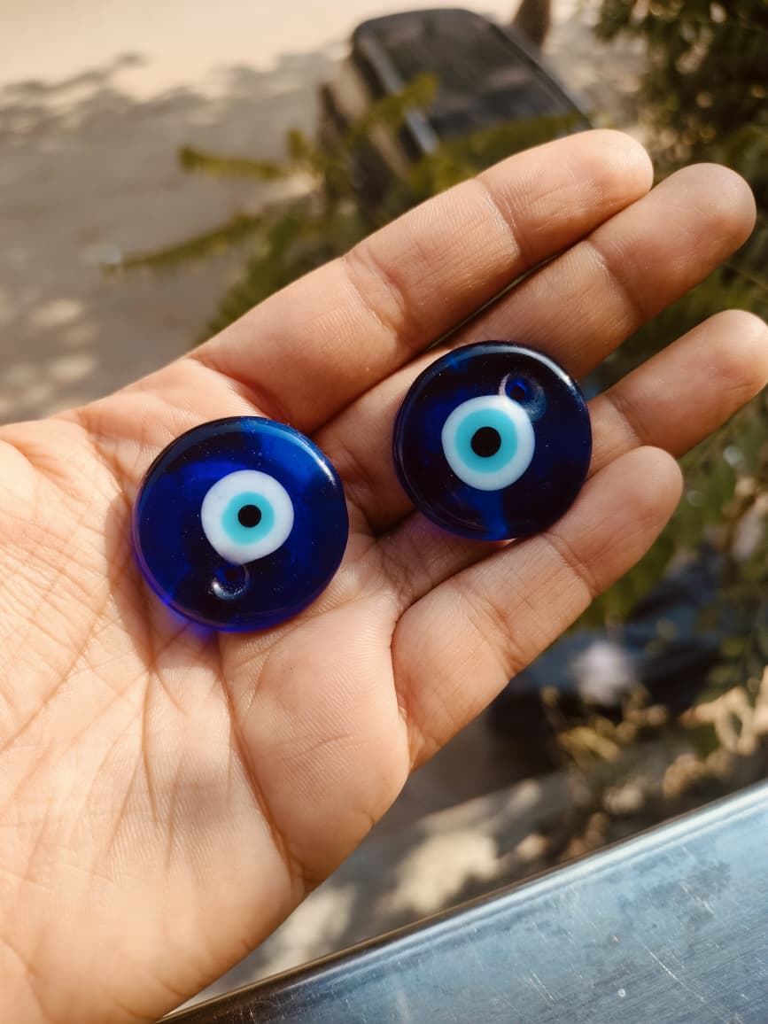 Evil eye Glass Pendant 1-1.25 Inches | 25-28 mm - 1PC