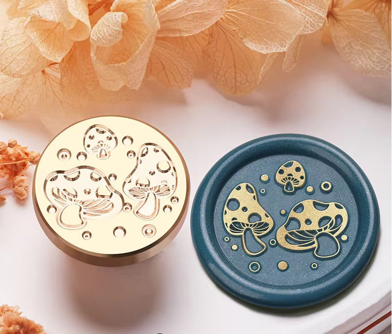 Mushroom Wax Seal Stamp - 25x25 mm