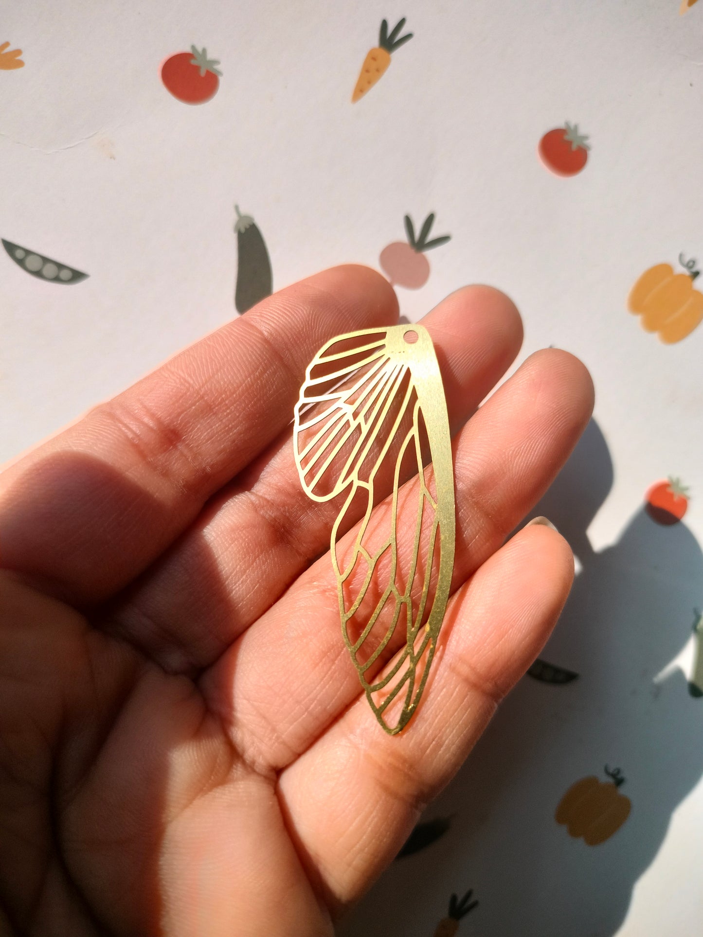 Wing Earring Charms, Butterfly Wing Earring, Hollow Wing Veins Charm, Earring Findings