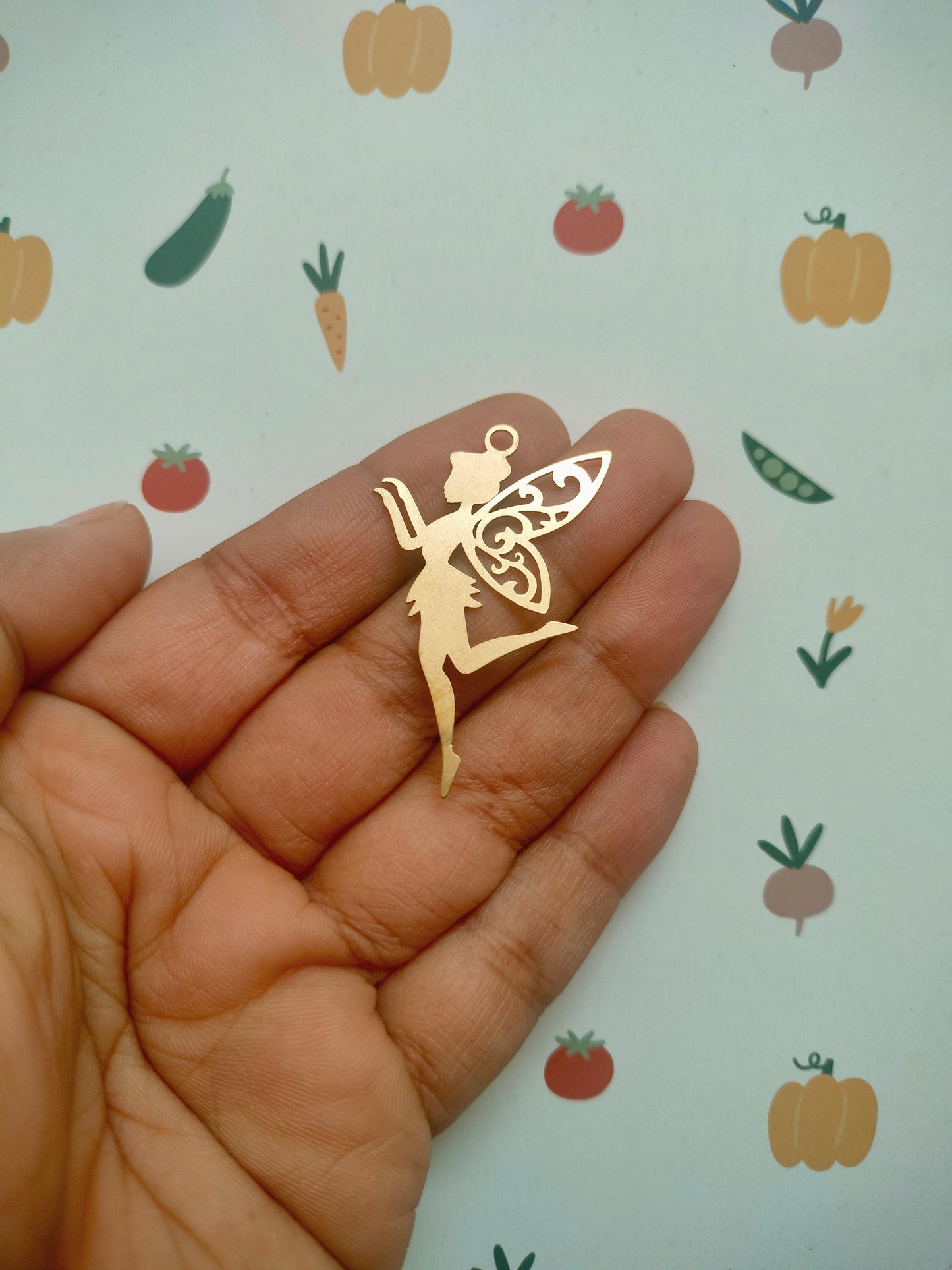 Fairy Filigree Brass charm