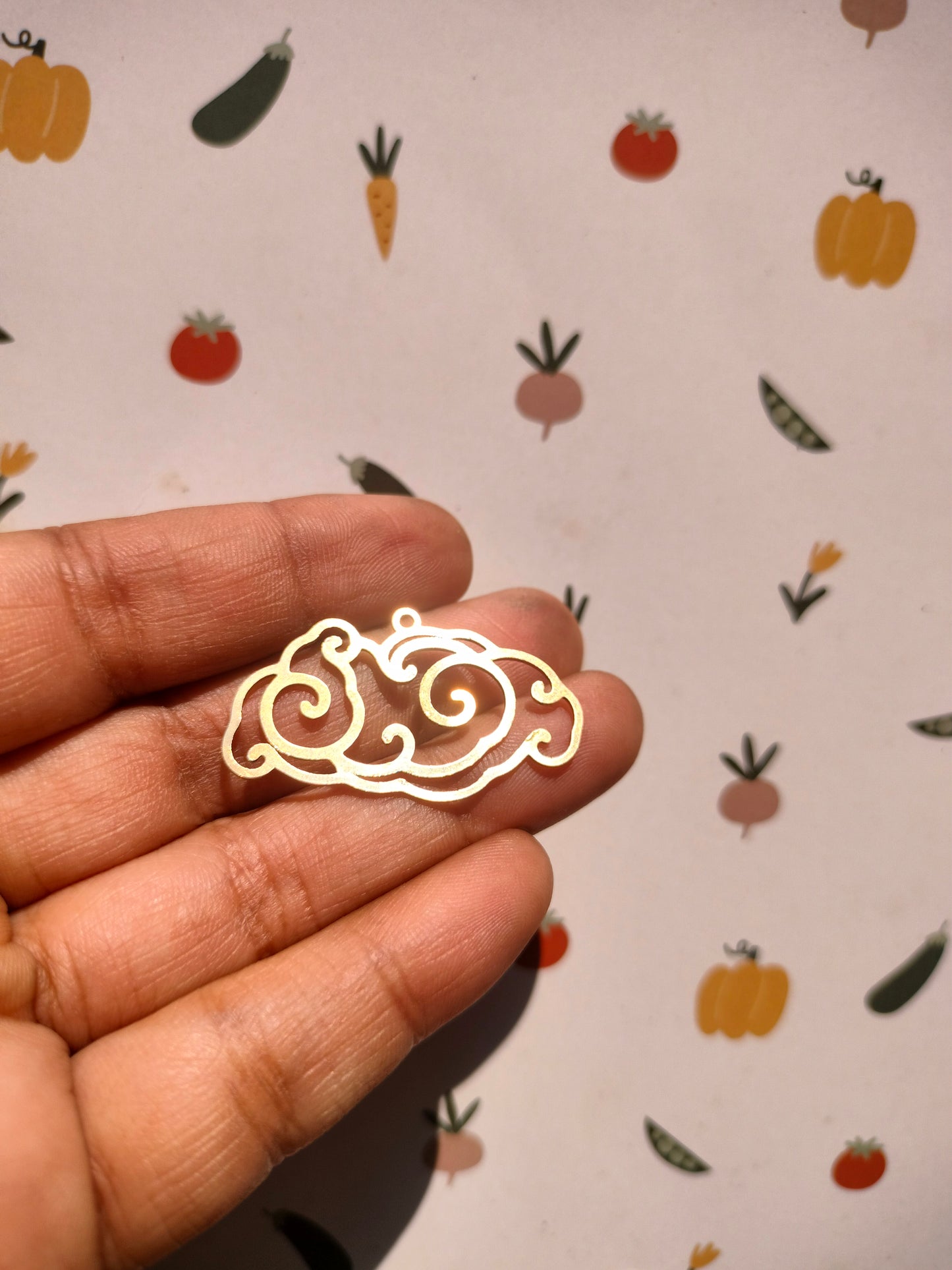 Clouds Lasercut Earring Charms, Celestial Clouds Pendant