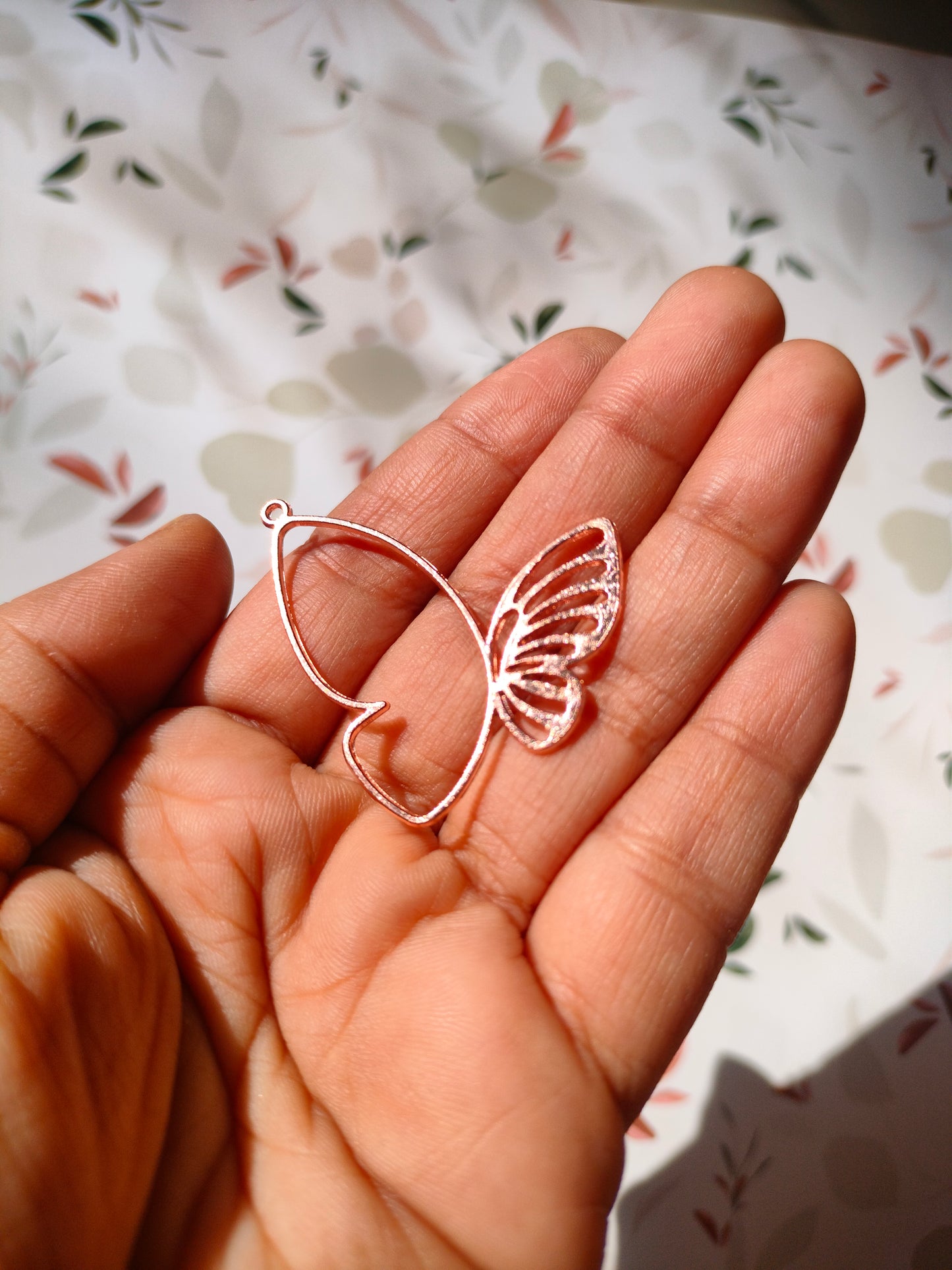 Butterfly Bezel | 39*38 mm |Pendant Charm| Resin Alloy Jewelry Making