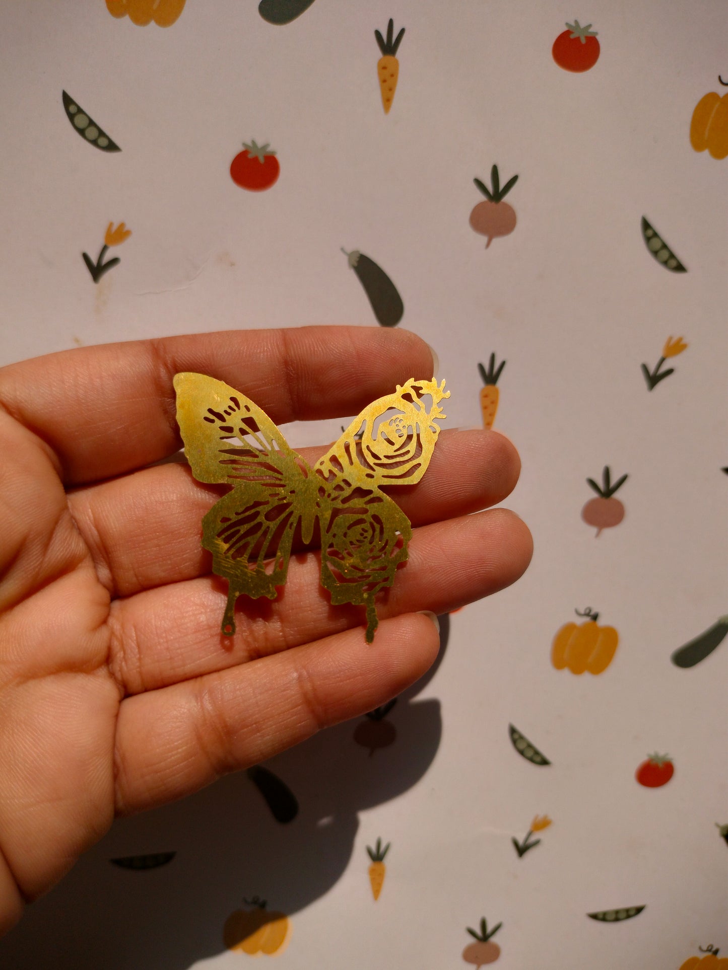 Butterfly Lasercut Charms, Flower Butterfly Rose Insect Pendant