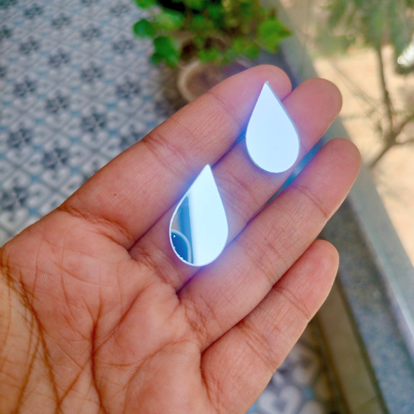 Drop Acrylic Mirror Cutout 25 mm (Set of 50 pc)