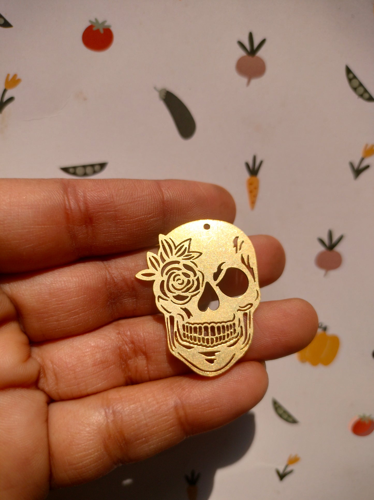 Skull Head Charm, Rose Eye Skull Earring Charm, Heart Halloween Charms, Skeleton Charm