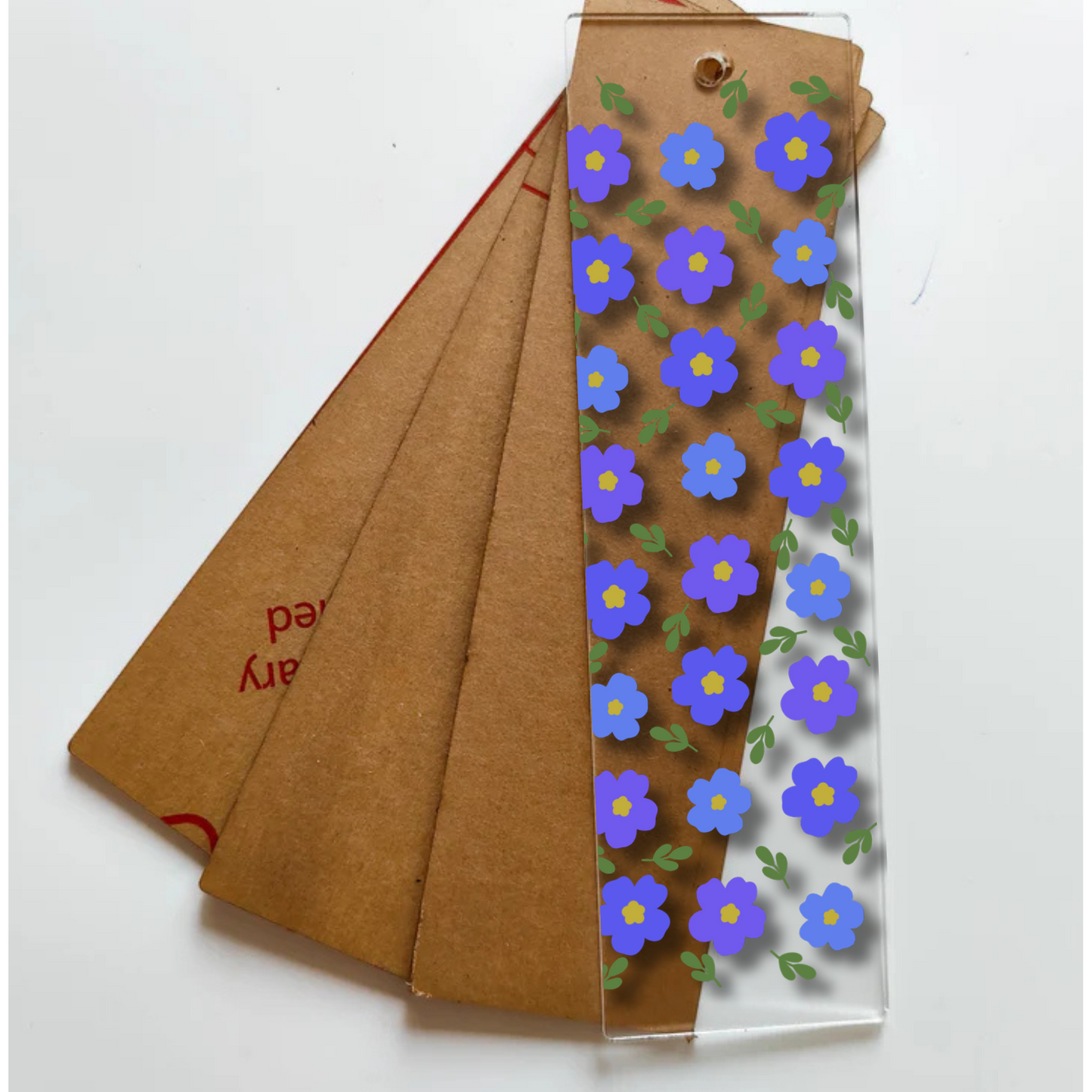 Book Mark Sticker - Blue Daisies
