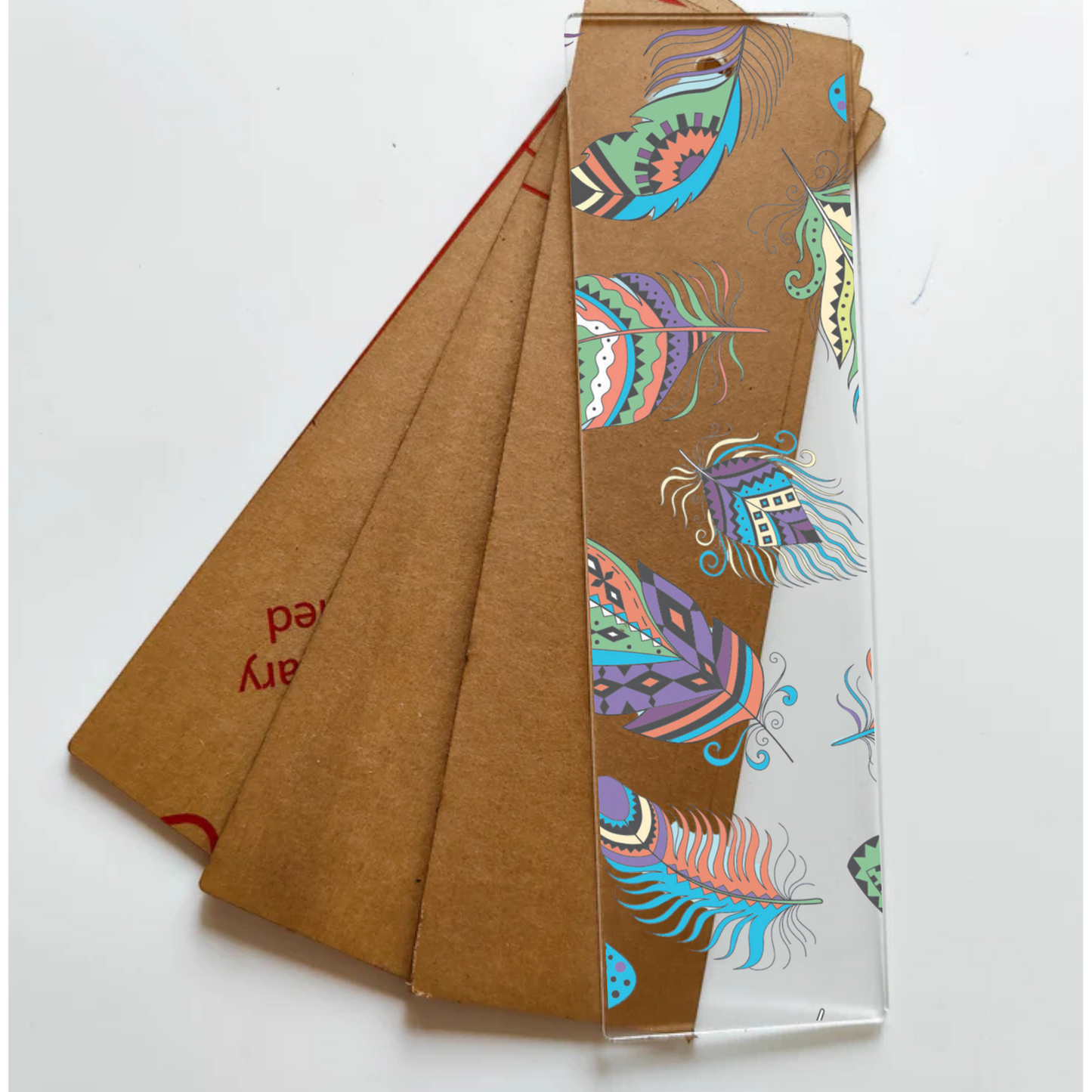 Book Mark Sticker - Feathers