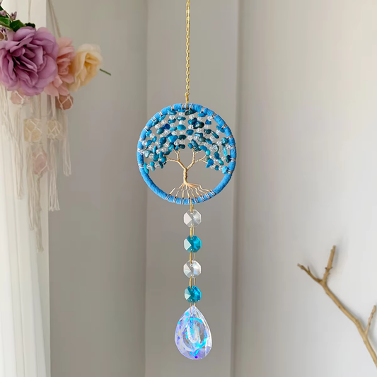 Tree of Life Dreamy Suncatcher - Blue Apatite