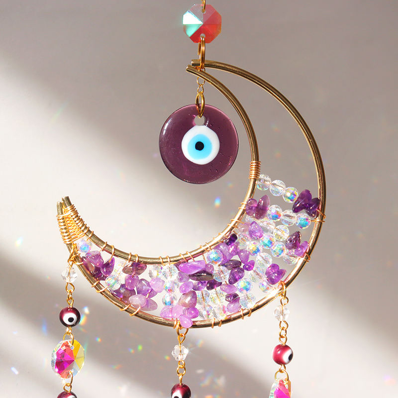 Evil Eye Suncatcher - Amethyst