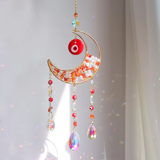 Evil Eye Suncatcher - Carnelian