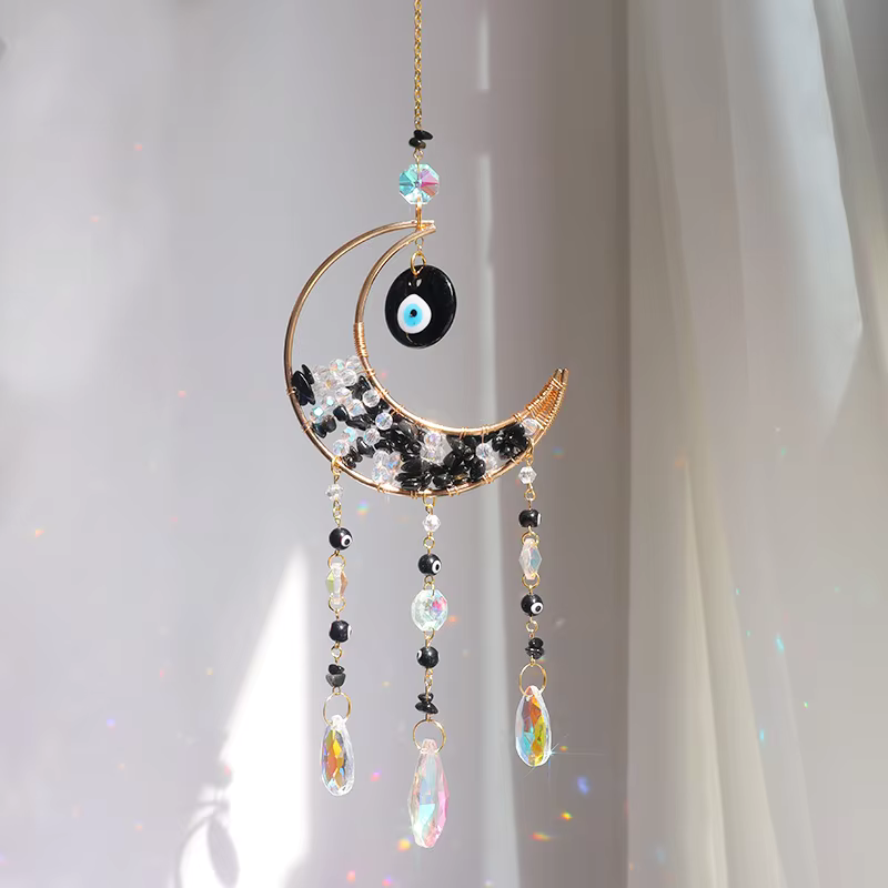 Evil Eye Suncatcher - Obsidian