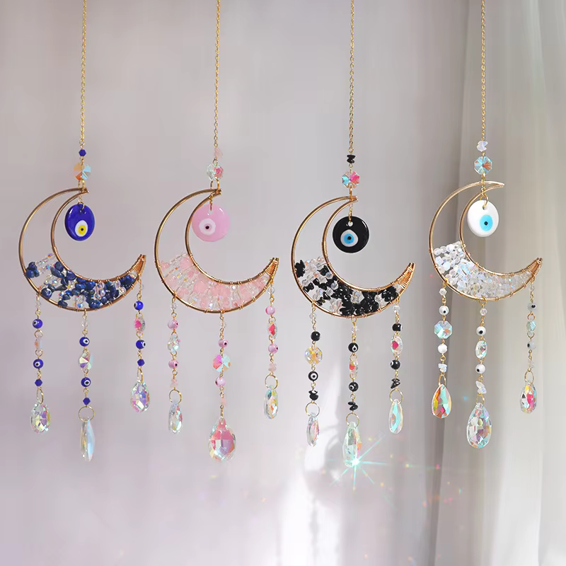 Evil Eye Suncatcher - Obsidian