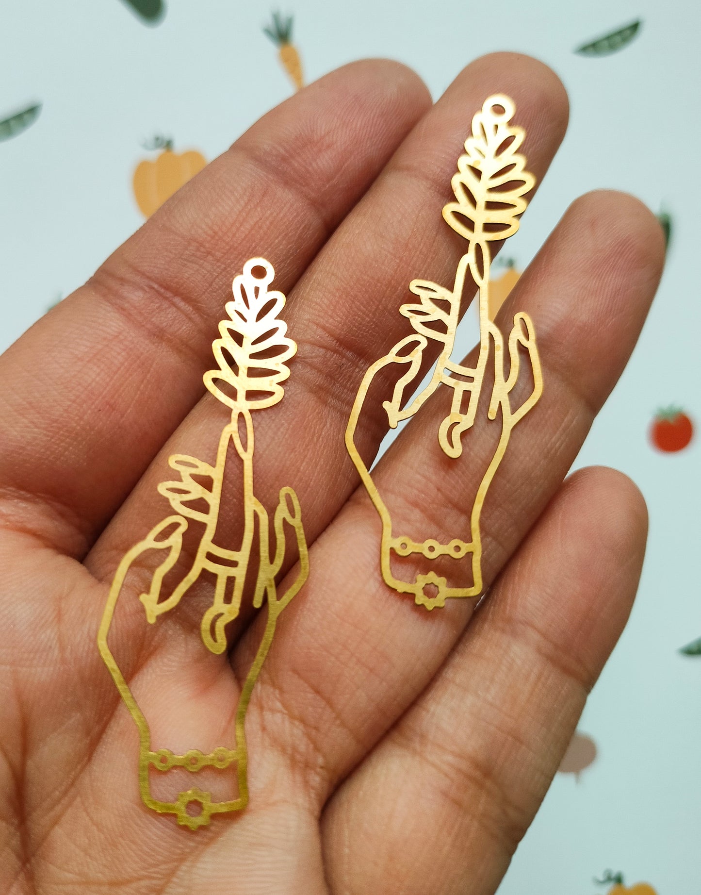 Olive Branch Hand Brass Charm