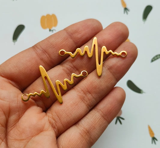 Heartbeat Brass Charm