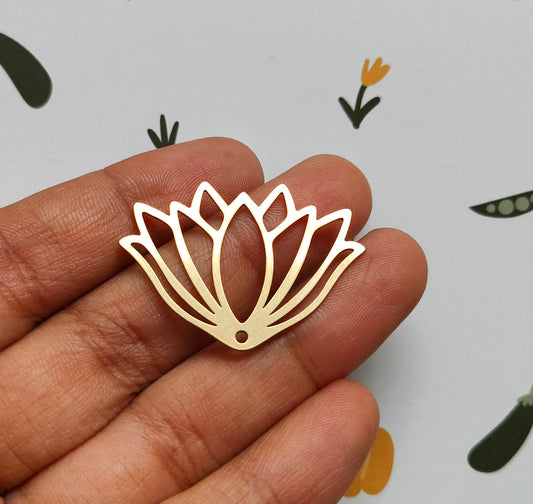 Charm Lotus Brass