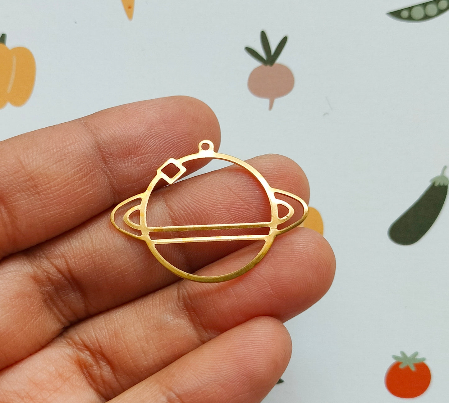 Solar planet Brass Charm