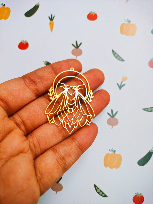 Luna Moth Brass Charm | Butterfly | Moth charm F