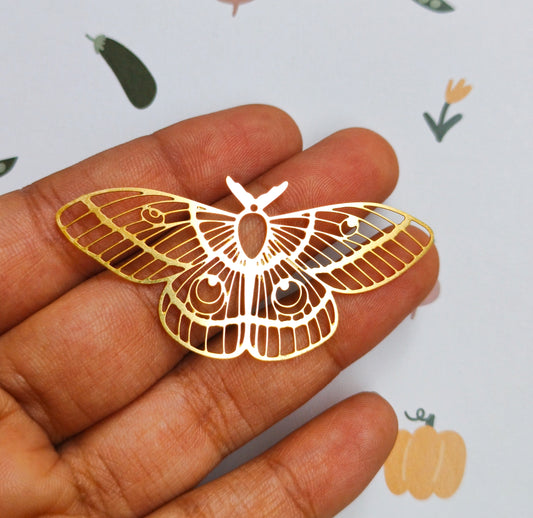 Luna Moth Brass Charm | Butterfly | Moth Charm A