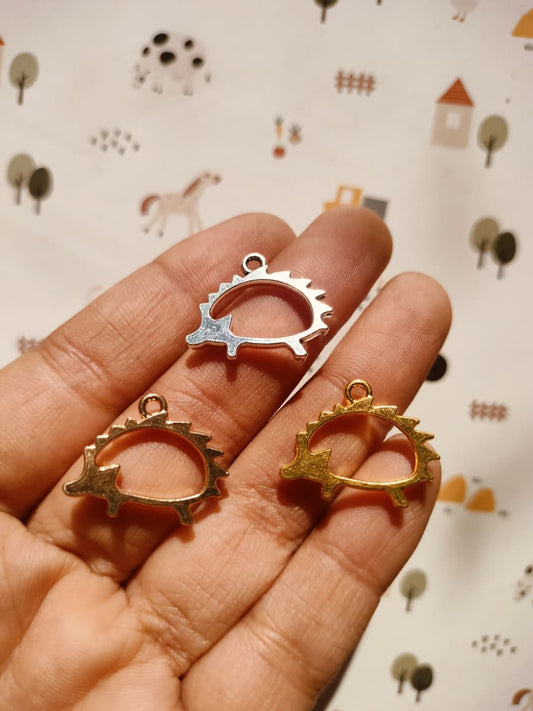 Hedgehog Bezel | 16*21 mm |Pendant Charm| Resin Alloy Jewelry Making