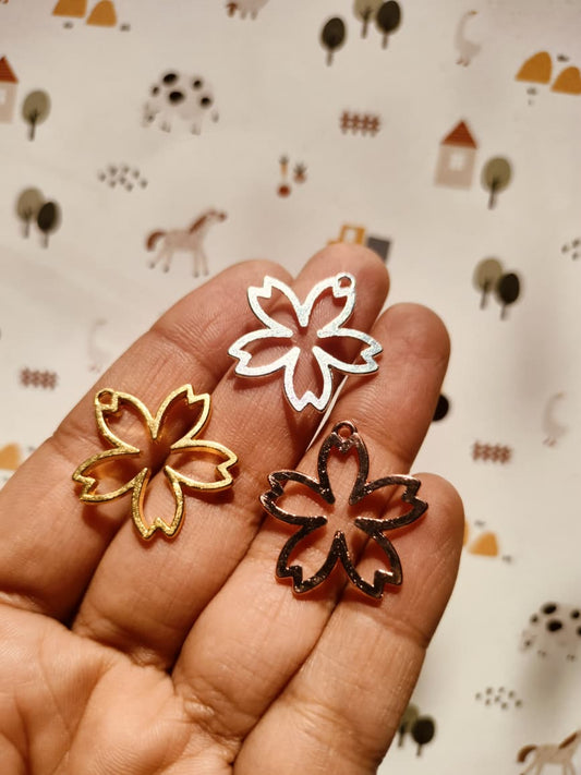 Big Sakura Charm | 22*22 mm | Resin Alloy Jewelry Making