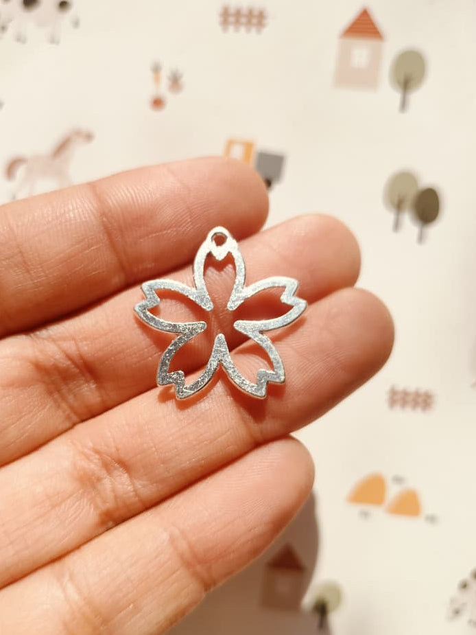 Big Sakura Charm | 22*22 mm | Resin Alloy Jewelry Making