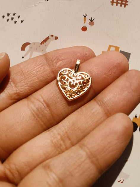 Heart Pendant Charm | Resin Alloy Jewelry Making | 1PC