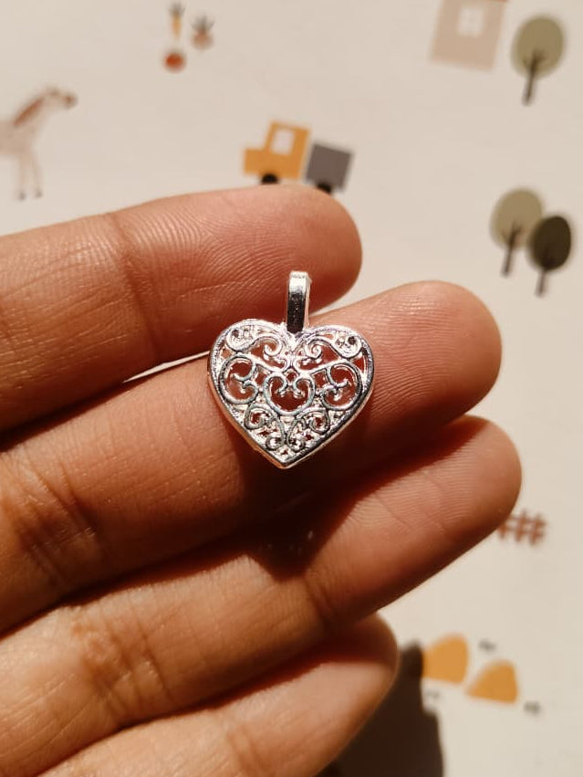 Heart Pendant Charm | Resin Alloy Jewelry Making | 1PC