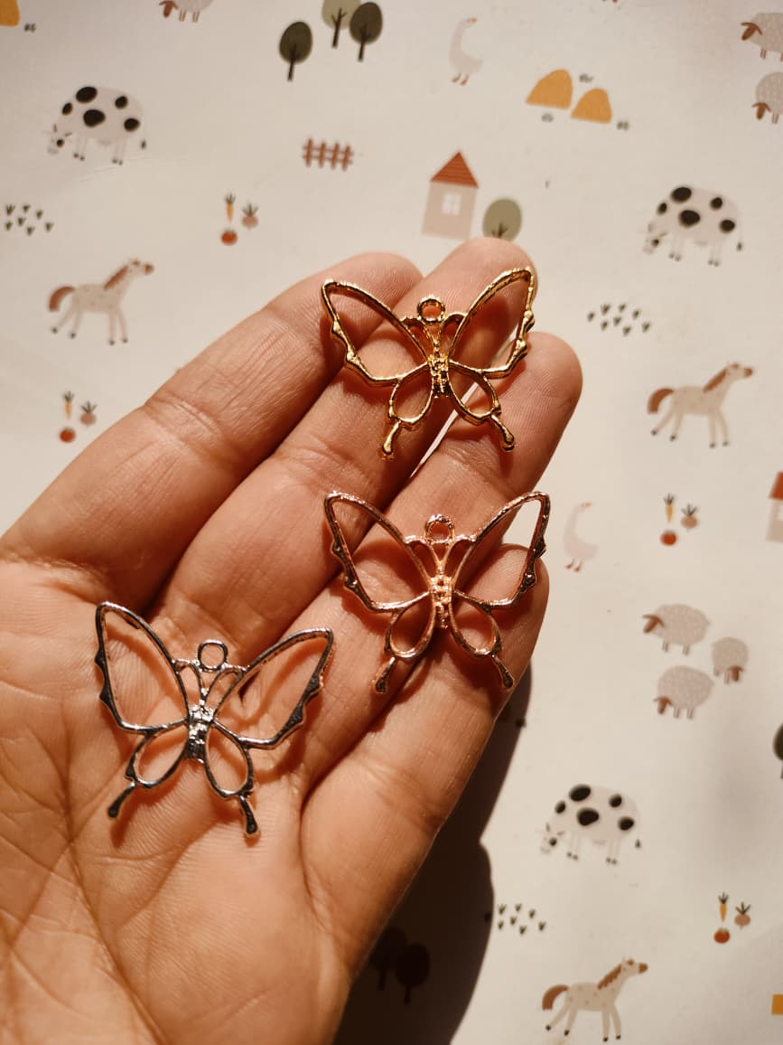 Butterfly Alloy Charm | Resin Jewelry Charm