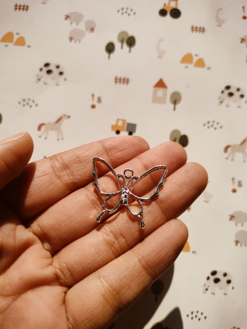 Butterfly Alloy Charm | Resin Jewelry Charm
