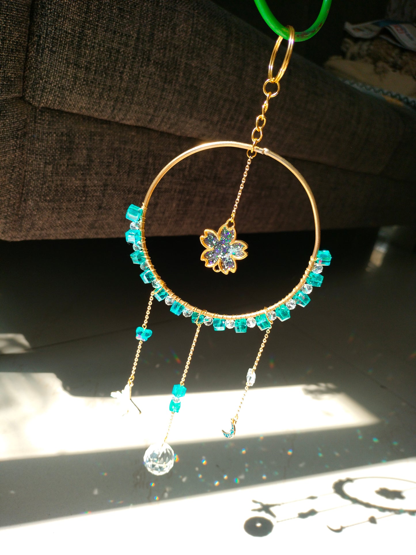 Blue AB suncatcher - Round