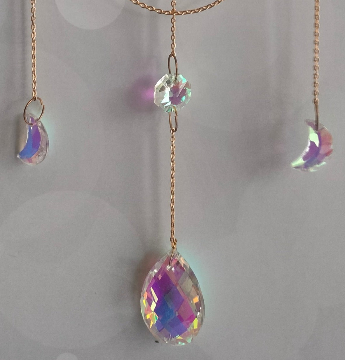Pink Moon  crystal suncatcher - Large