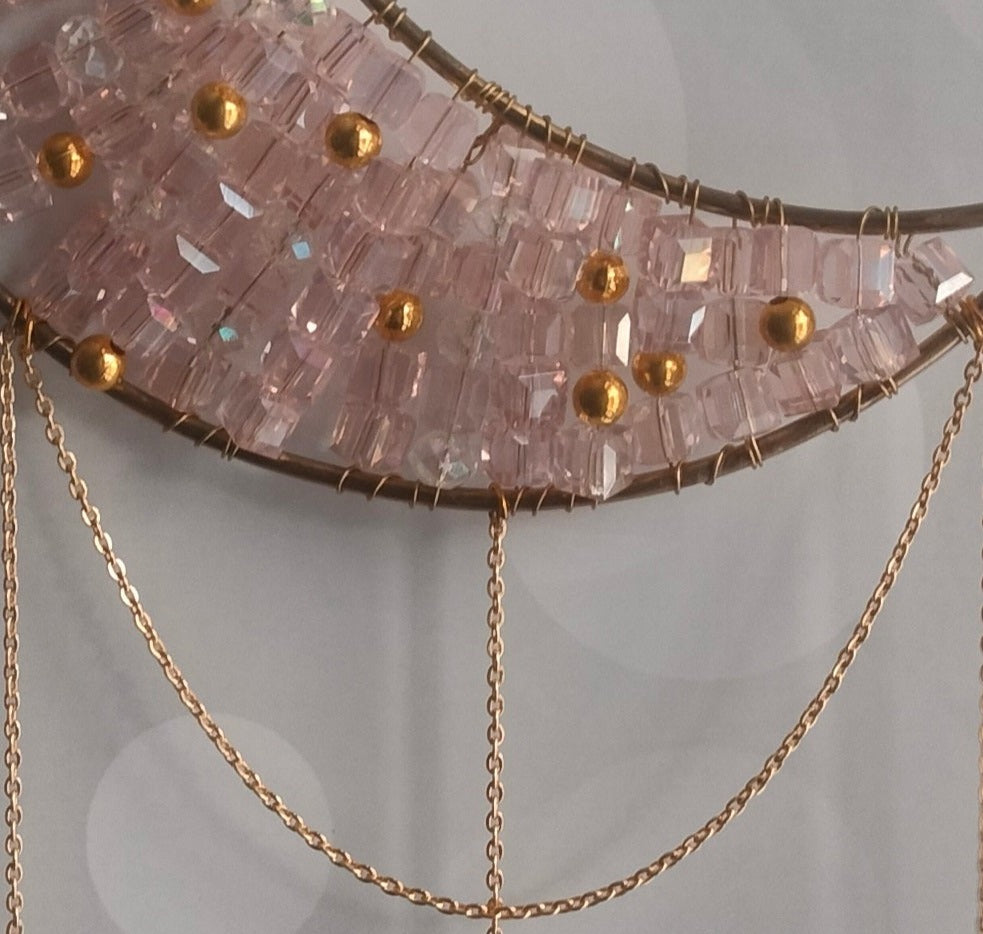 Pink Moon  crystal suncatcher - Large