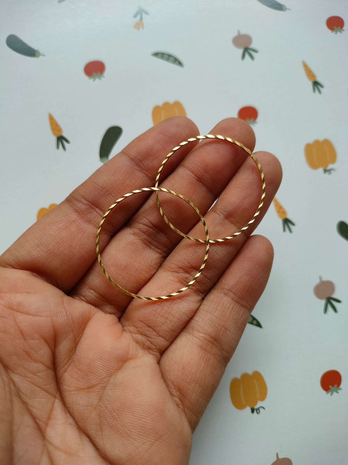 Textured Brass Rings