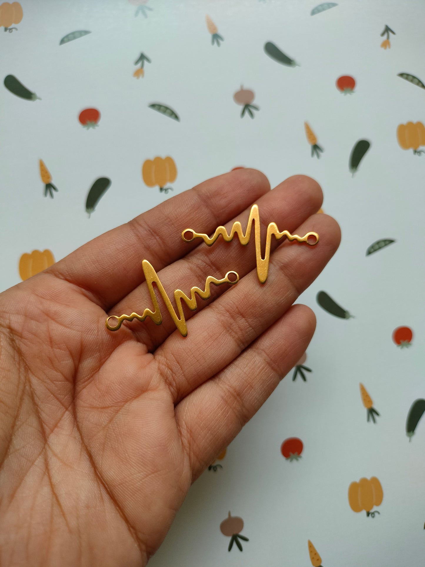 Heartbeat Brass Charm