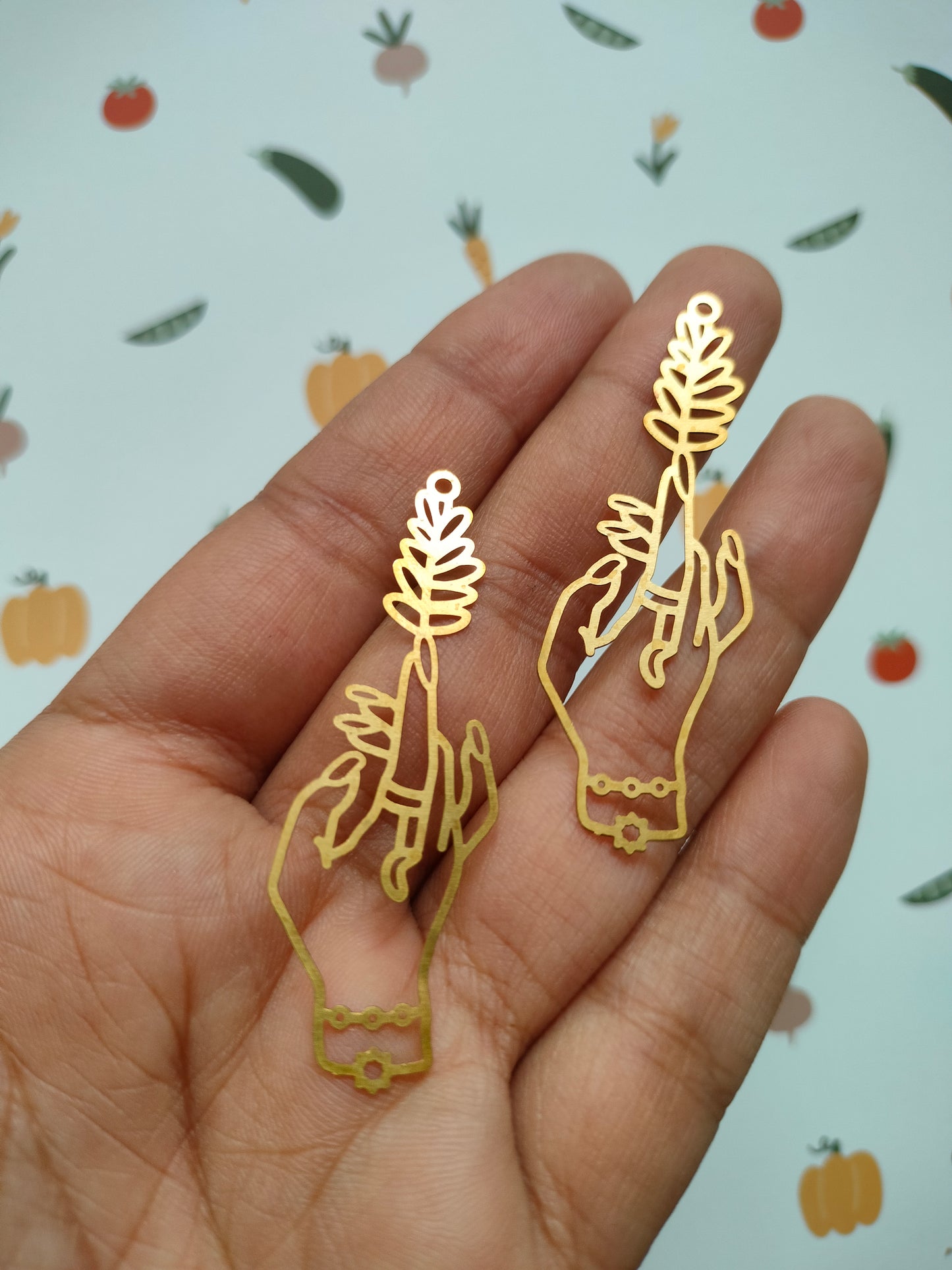 Olive Branch Hand Brass Charm