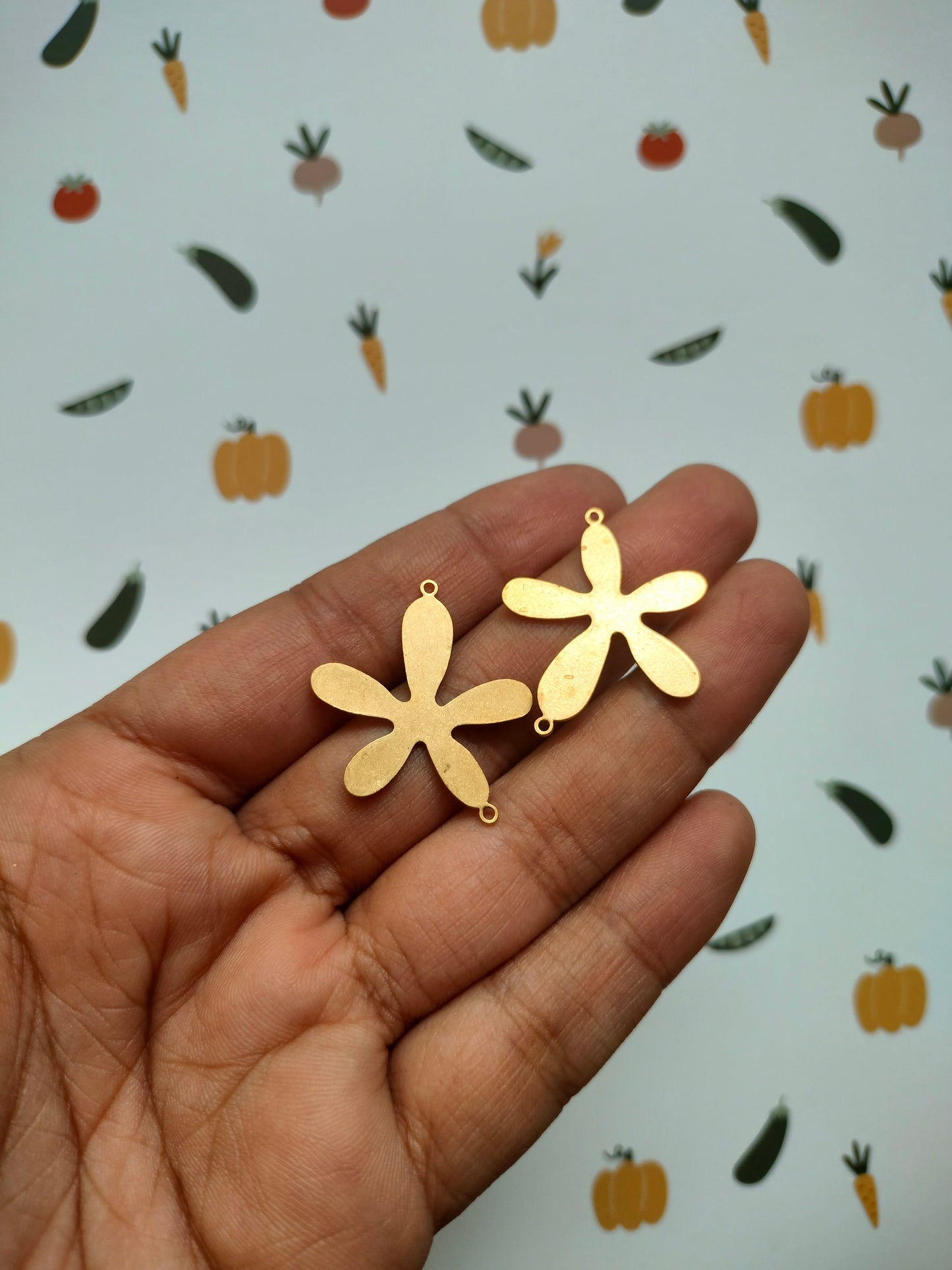 Daisy Brass charm