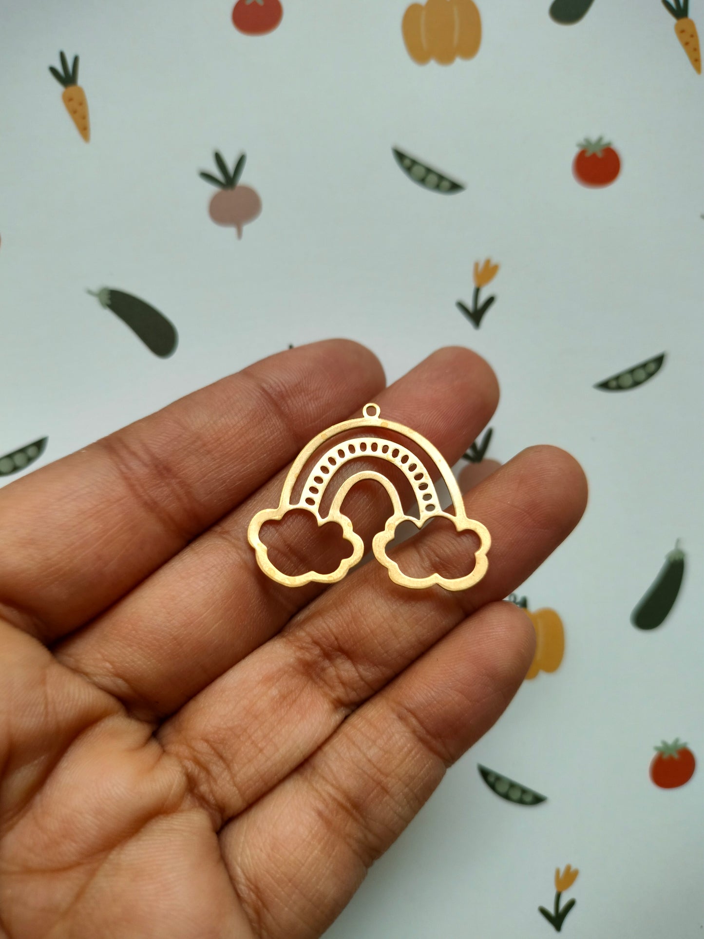 Charm Rainbow Cloud Brass