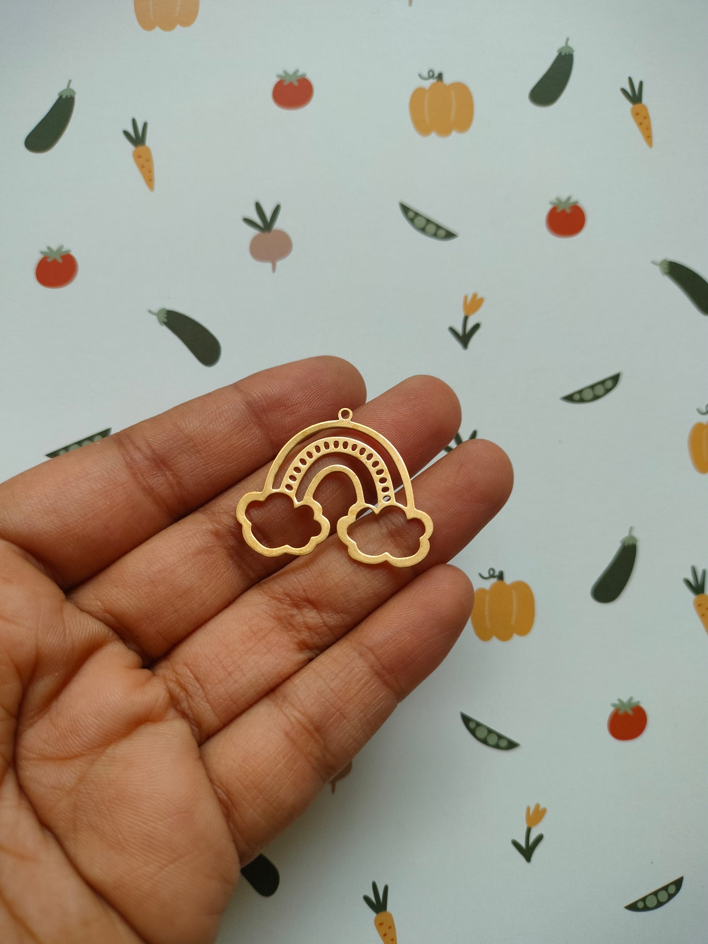 Charm Rainbow Cloud Brass