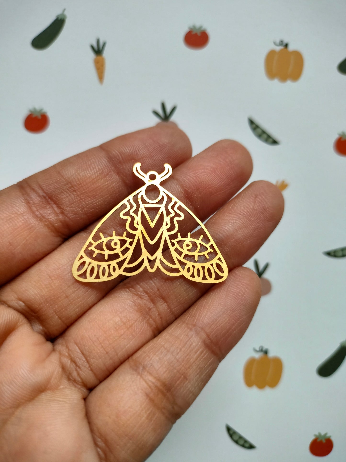 Charm Moth Brass
