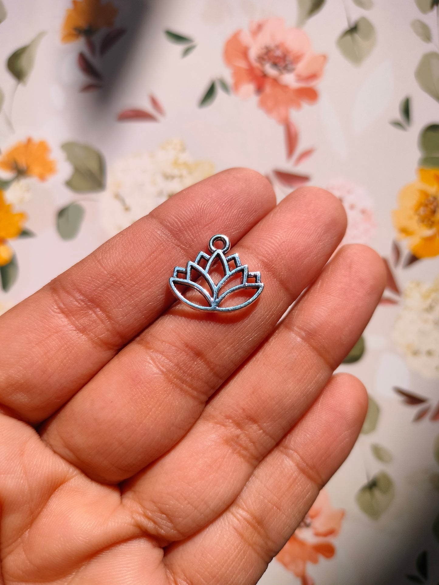 Lotus Pendant Bezel | 14*16 mm |Pendant | Resin Alloy Jewelry Making