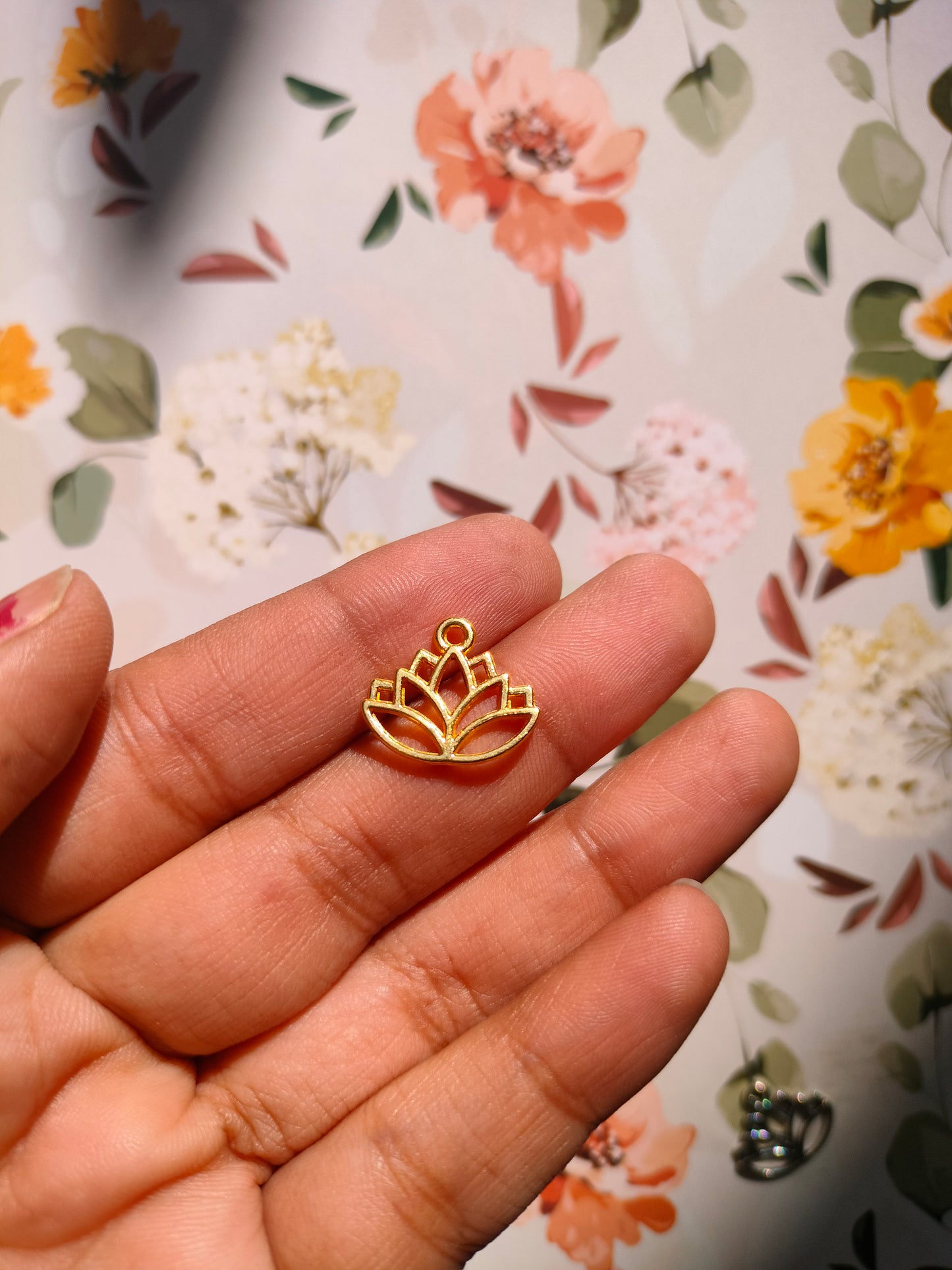 Lotus Pendant Bezel | 14*16 mm |Pendant | Resin Alloy Jewelry Making