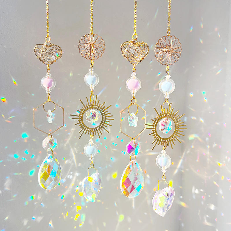 Heart Mesh Crystal Suncatcher